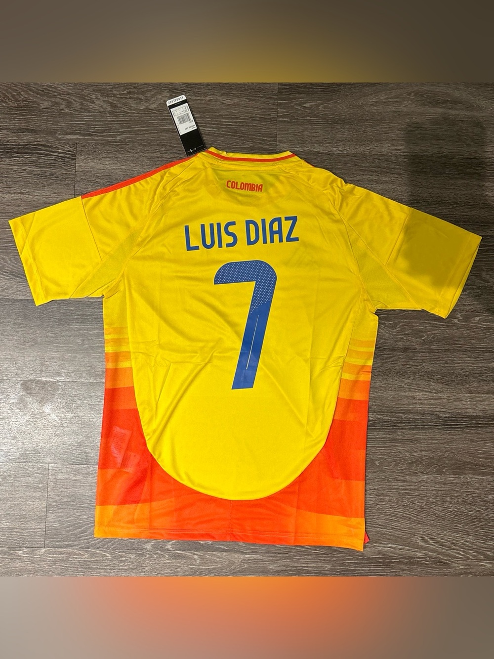 Adidas Colombia Copa América Luis Diaz Yellow Soccer Jersey #7 Men’s Size Large - Picture 2 of 4